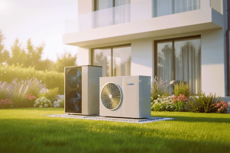 Αντλία θερμότητας Nobel R290 R32 σε κατοικία